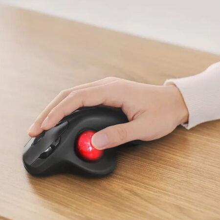Wireless Trackball Mouse Rechargeable Ergonomic Mouse Easy Thumb Control Precise & Smooth Tracking Wireless Mouse
